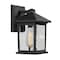 Z-Lite Portland 1 Light Outdoor Wall Light, Black & Clear Beveled 531S-BK - alternate 1